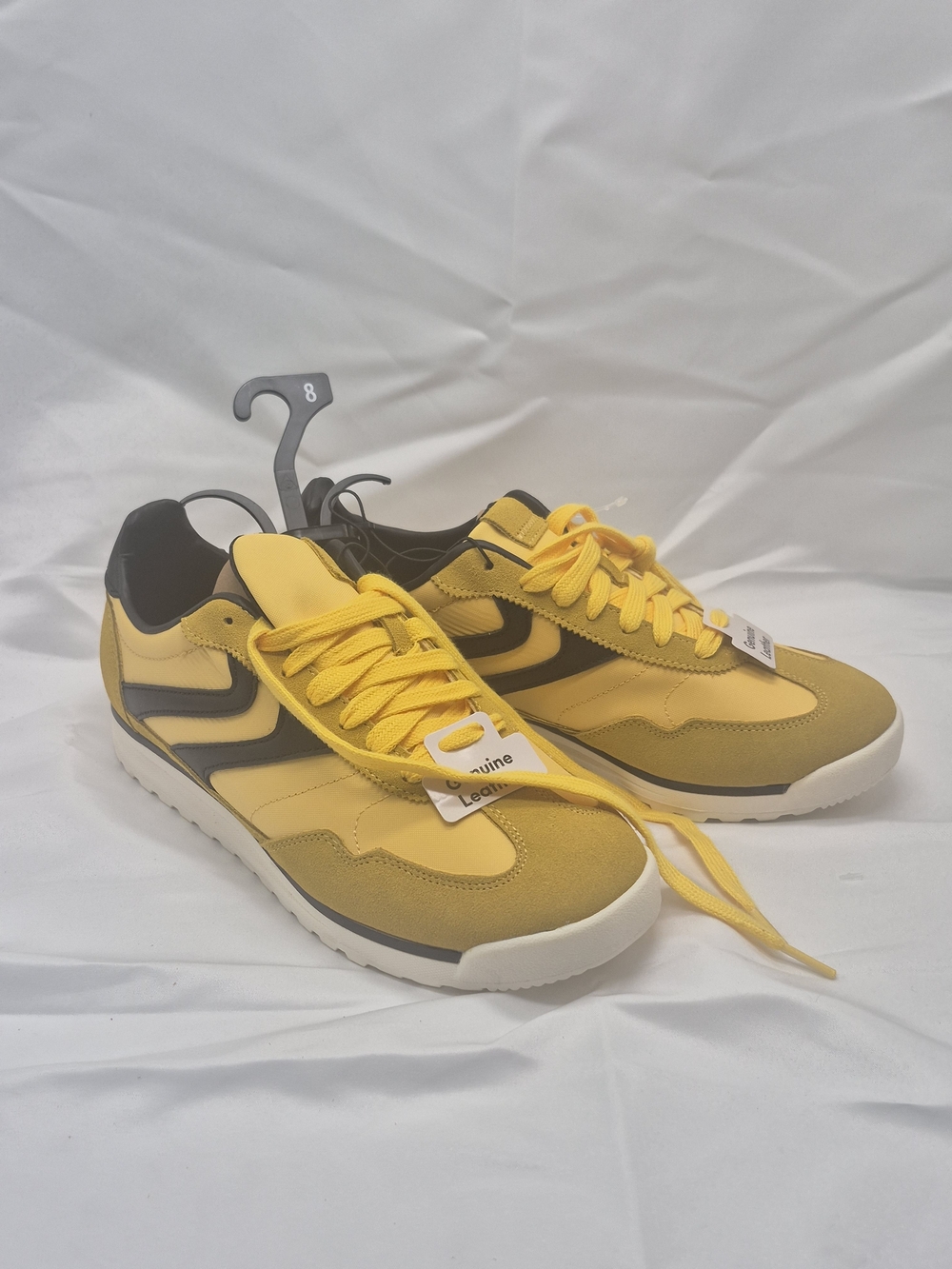 Men's Yellow Athletic Sneakers - Black Accents
